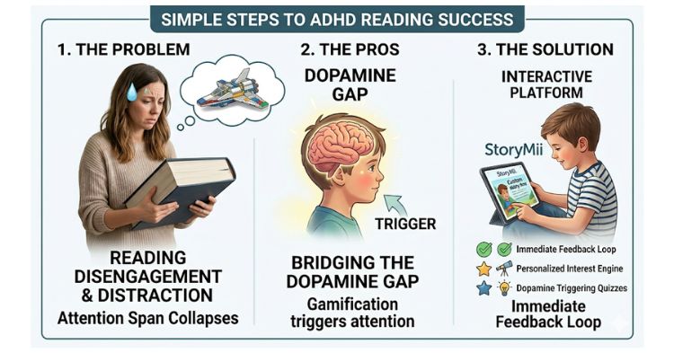 Illustration for From Frustration to Focus: Why Traditional Reading Fails the ADHD Brain (And How We’re Changing the Story)