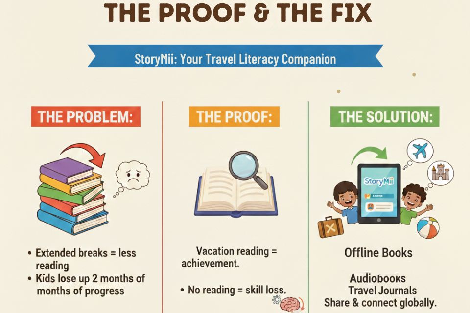 Illustration for The Ultimate March Break Travel Plan for Parents: Stop the "Reading Slide" Without the Stress ✈️📚